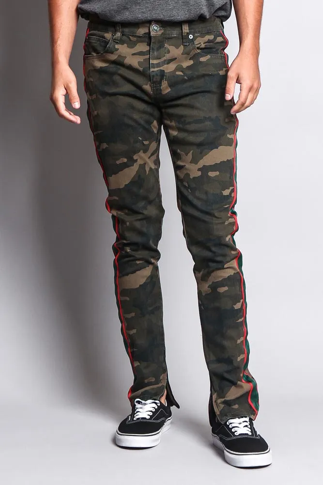 Men's G Stripe Zippered Track Style Pants