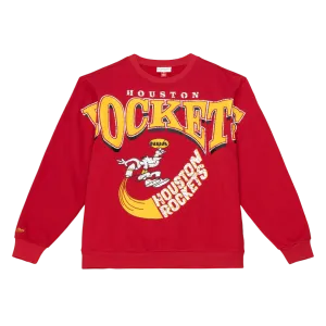 Men's Houston Rockets Mitchell & Ness HWC Fashion Crewneck Sweatshirt