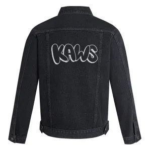Mens KAWS Graphic Button Up Denim Jacket