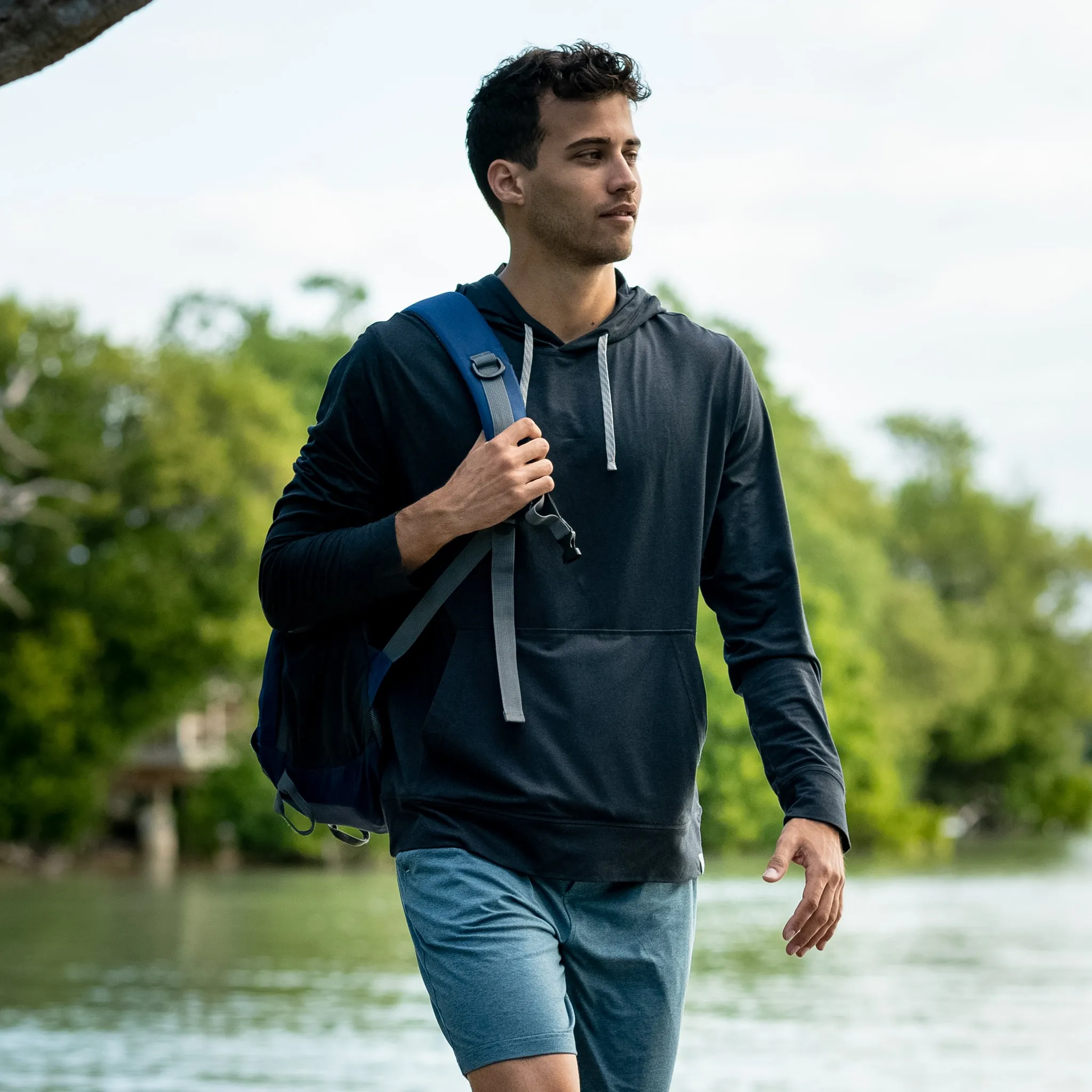 Men's Lightweight Sueded Hoodie