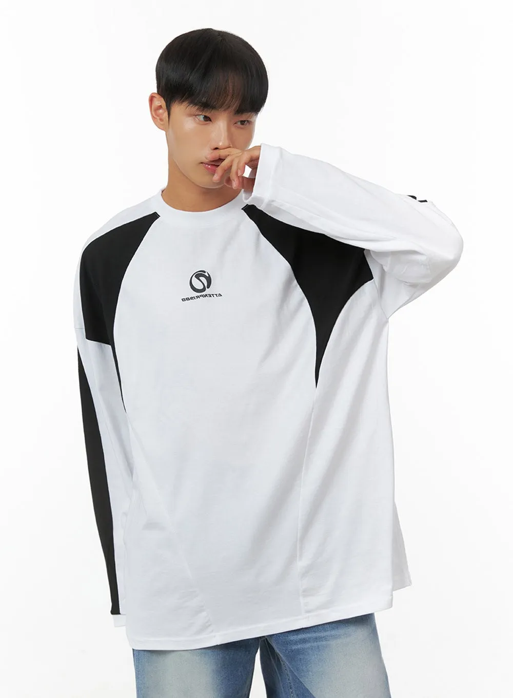 Men's Mized Color Graphic Cotton T-Shirt IS419