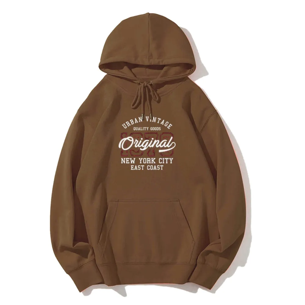 Mens New York City Letter Graphic Pullover Hoodies