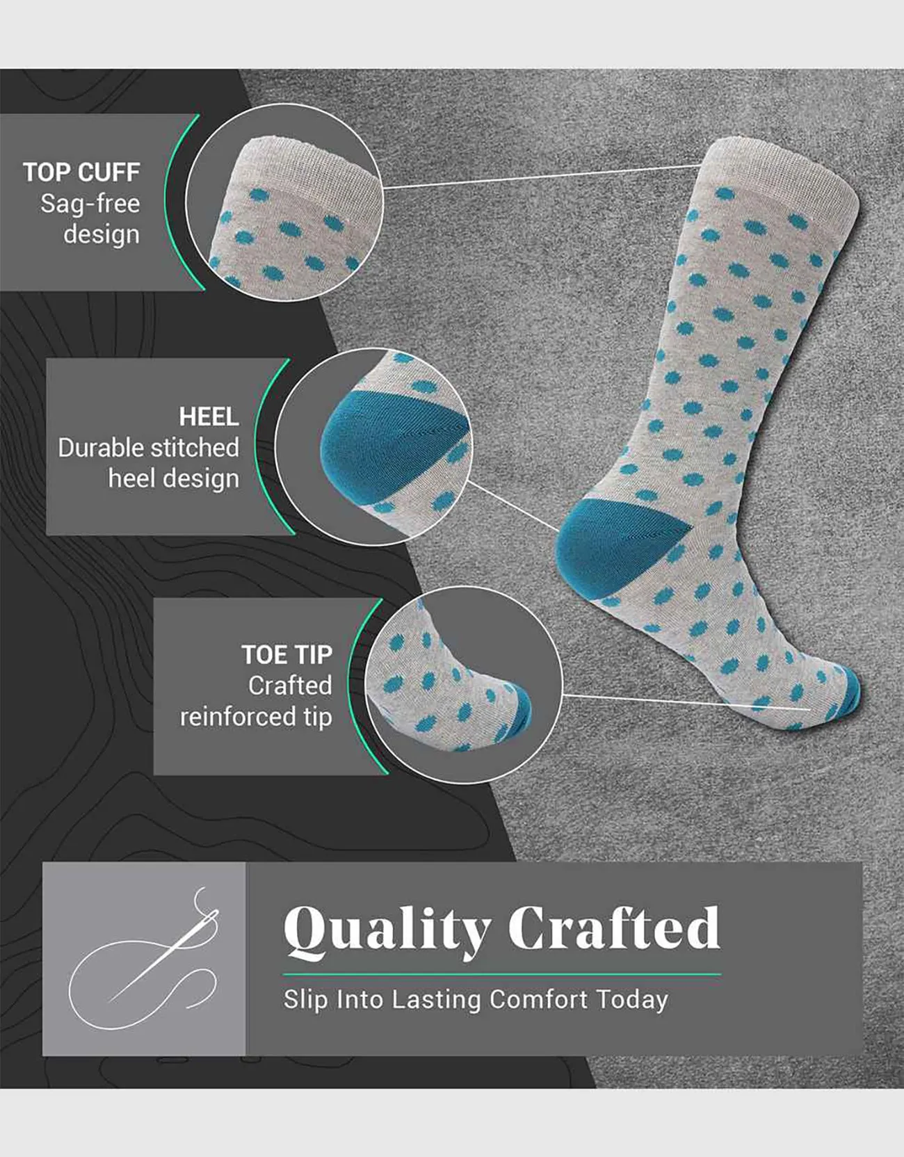 Men's Retro Collection Dress Socks 12 Pack
