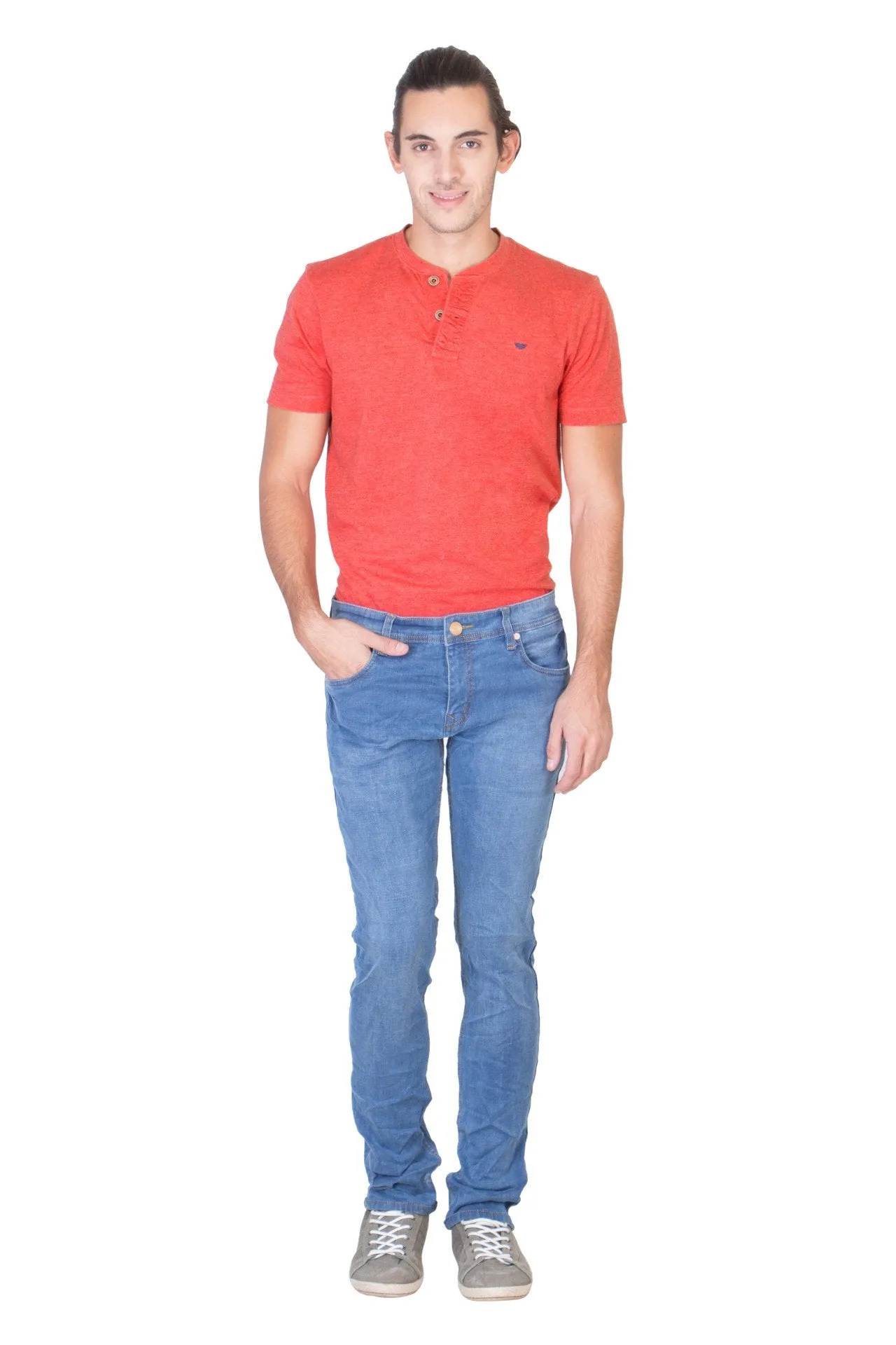 Men's Slim Fit Denim Light Blue Jeans
