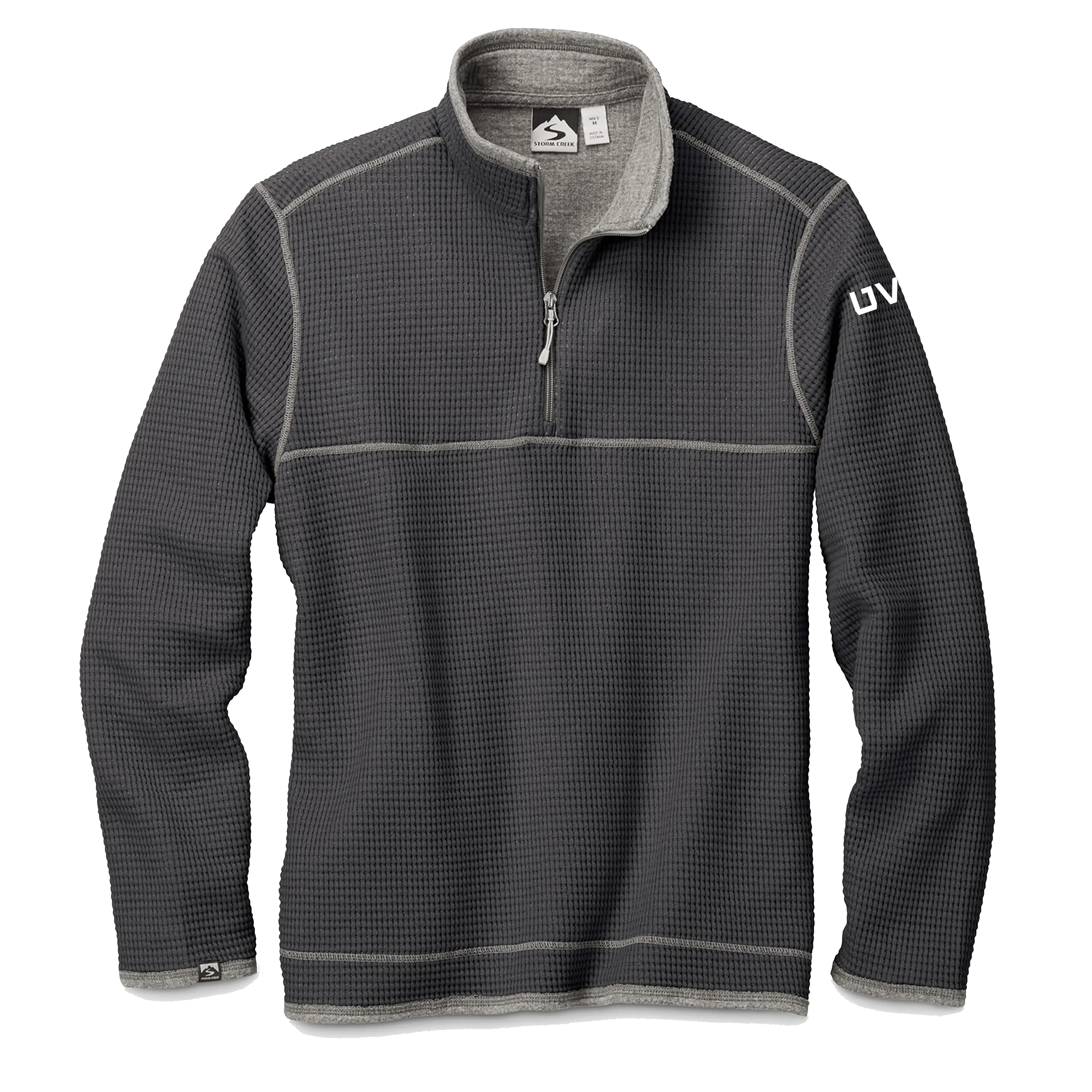 MEN’S STORM CREEK WAFFLE KNIT PULLOVER- Mono Emb