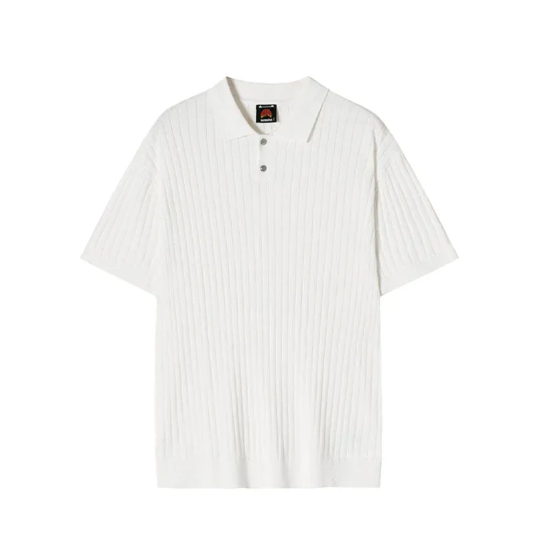 Men's Summer Short Sleeve POLO Shirt Knit T-Shirt