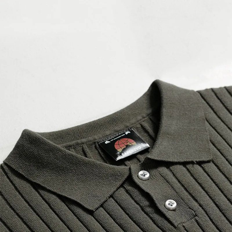 Men's Summer Short Sleeve POLO Shirt Knit T-Shirt