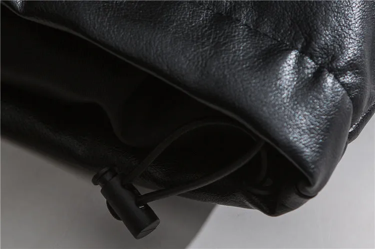 Men's Thick Leather Jacket Men's Trendy Brand