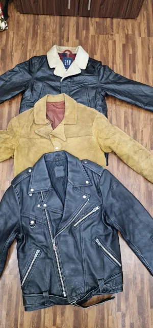 Mens vintage bike style leather jackets
