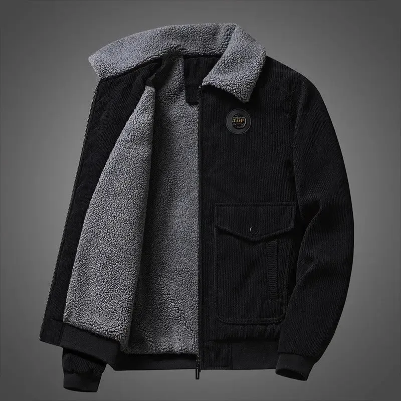 Men’s winter thickened cashmere cotton jacket