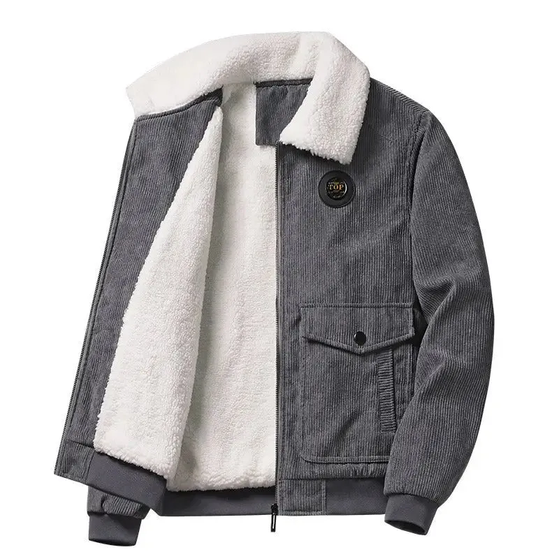 Men’s winter thickened cashmere cotton jacket