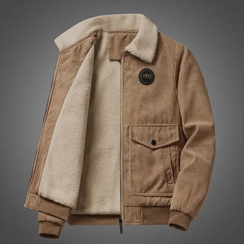 Men’s winter thickened cashmere cotton jacket