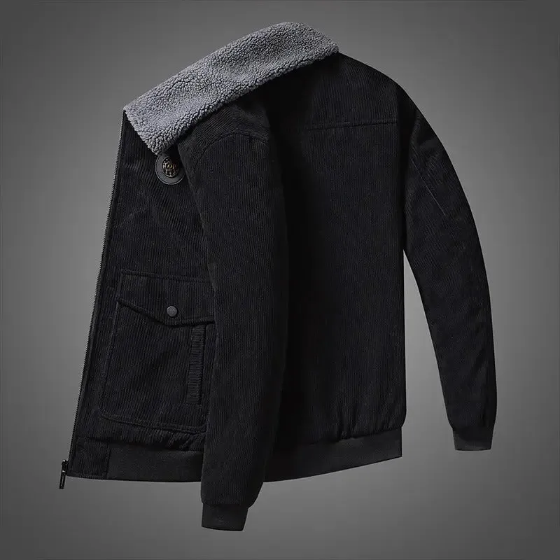 Men’s winter thickened cashmere cotton jacket