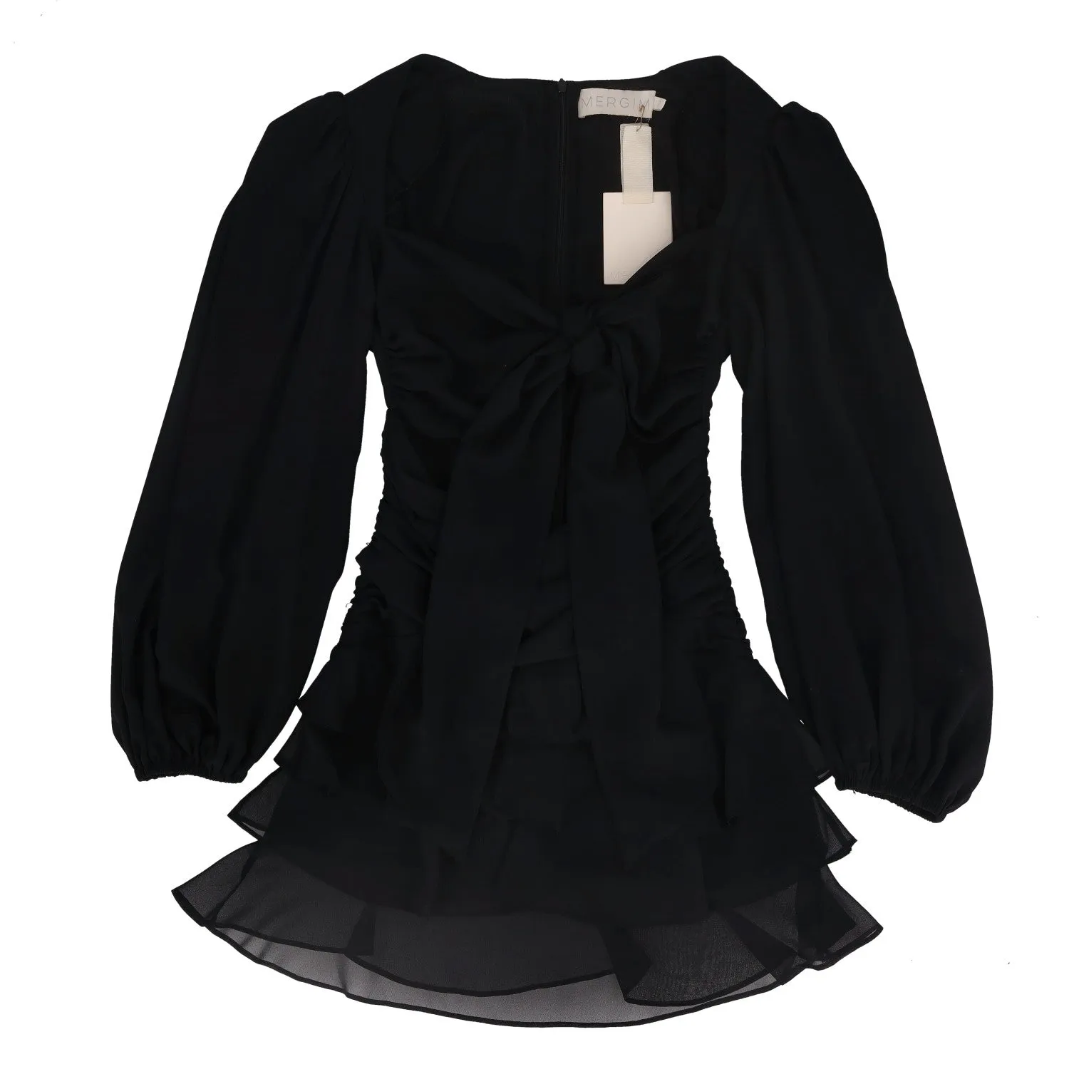 Mergim Lace Cut-Out Detail Tiered Dress. Size 2US