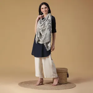 Merriam Wool & Lurex Jacquard Stole