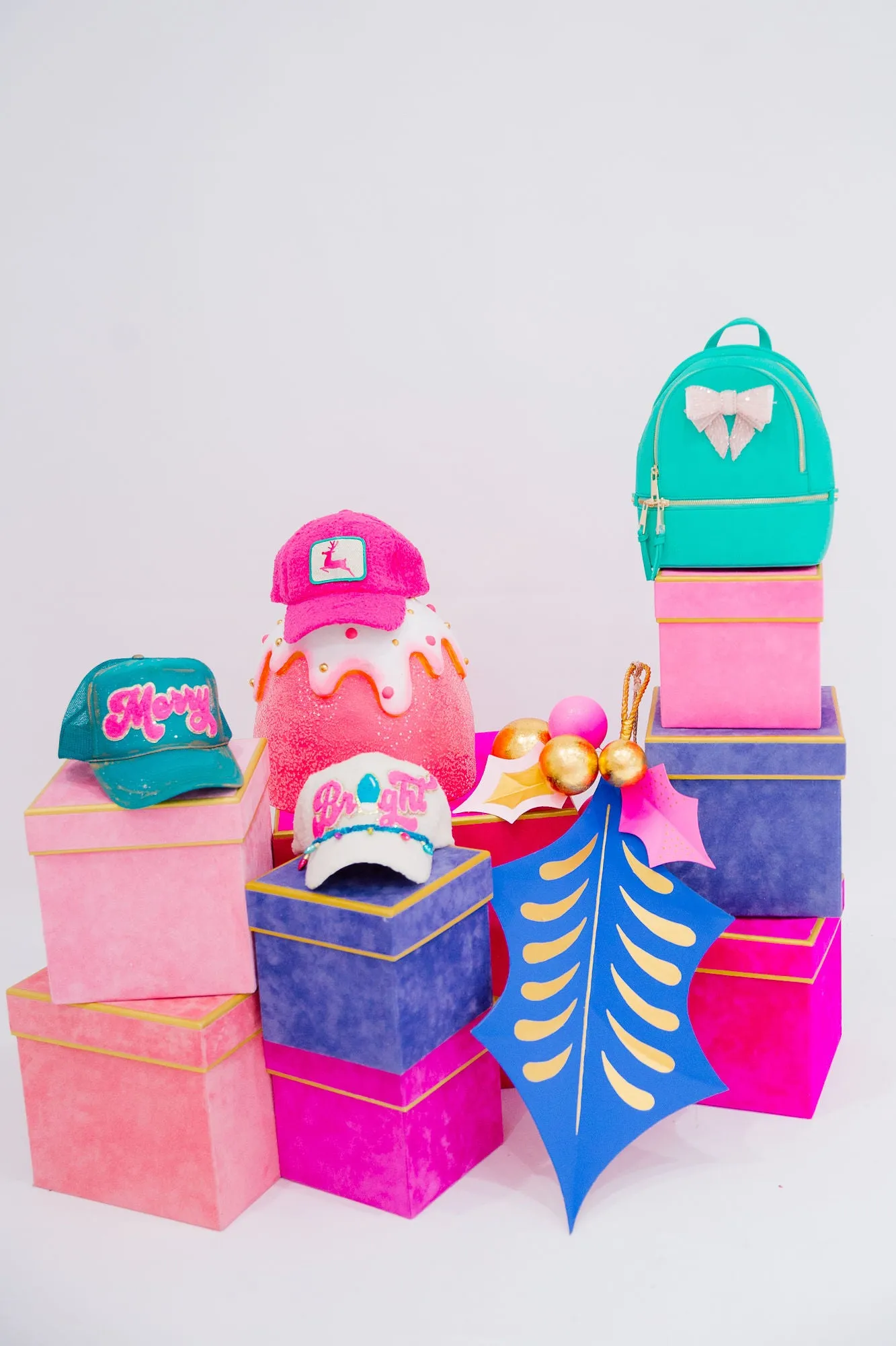 MERRY & BRIGHT COLORFUL HATS (PRE-ORDER)