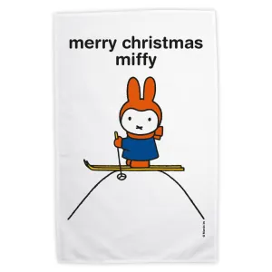 merry christmas miffy  Personalised Tea Towel