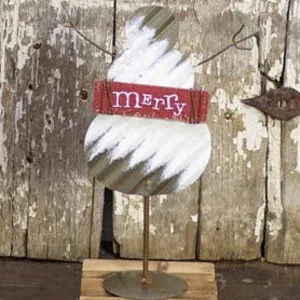 Merry Snowman on Stand w/Clip
