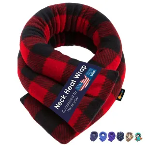 Microwavable Neck Heating Wrap, Cotton & Fleece, Buffalo