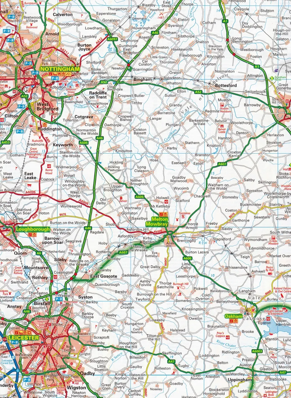 Midlands & Central England AA Road Map 5