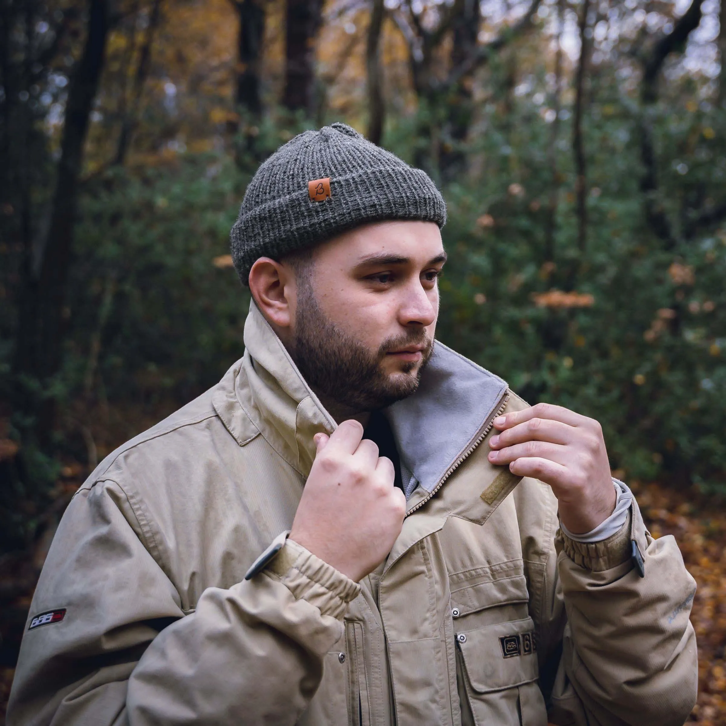 Midnight Black Slack Fit Wooly Hat