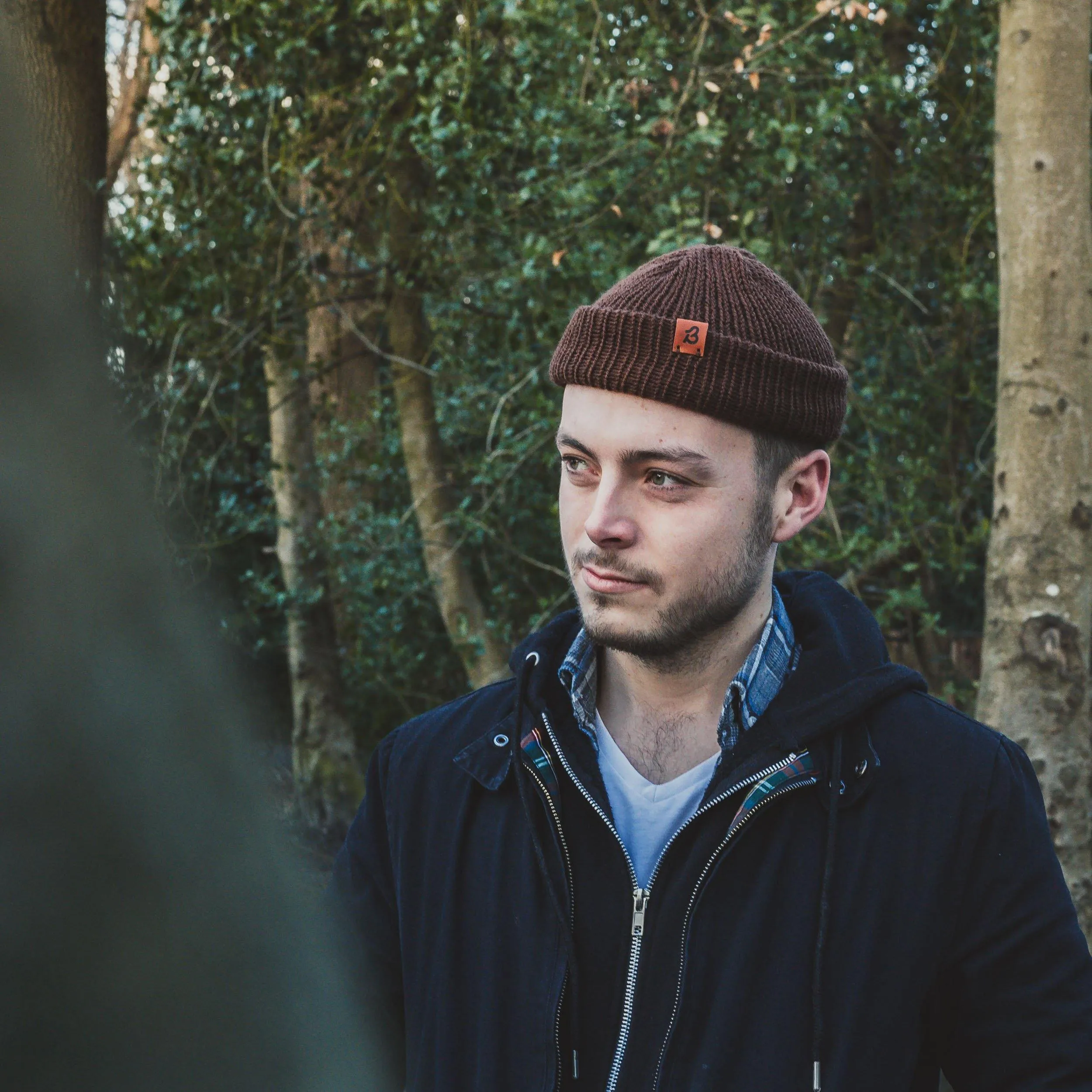 Midnight Black Slack Fit Wooly Hat