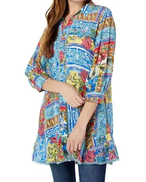 Midsummer Sednea Silk Printed Tunic in Multi | Multi