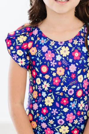 Mila & Rose:  Pick a Posy S/S Flutter Sleeve Leotard SHIPS SEPARATELY