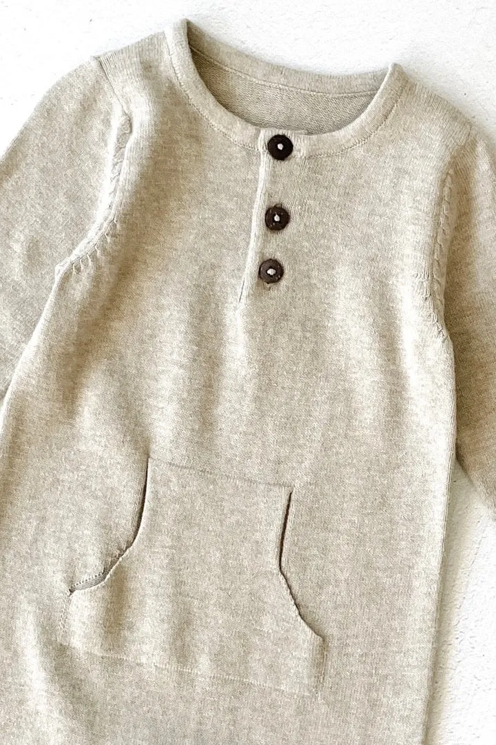 Milan Earthy Knit Kangaroo Pocket Jumpsuit
