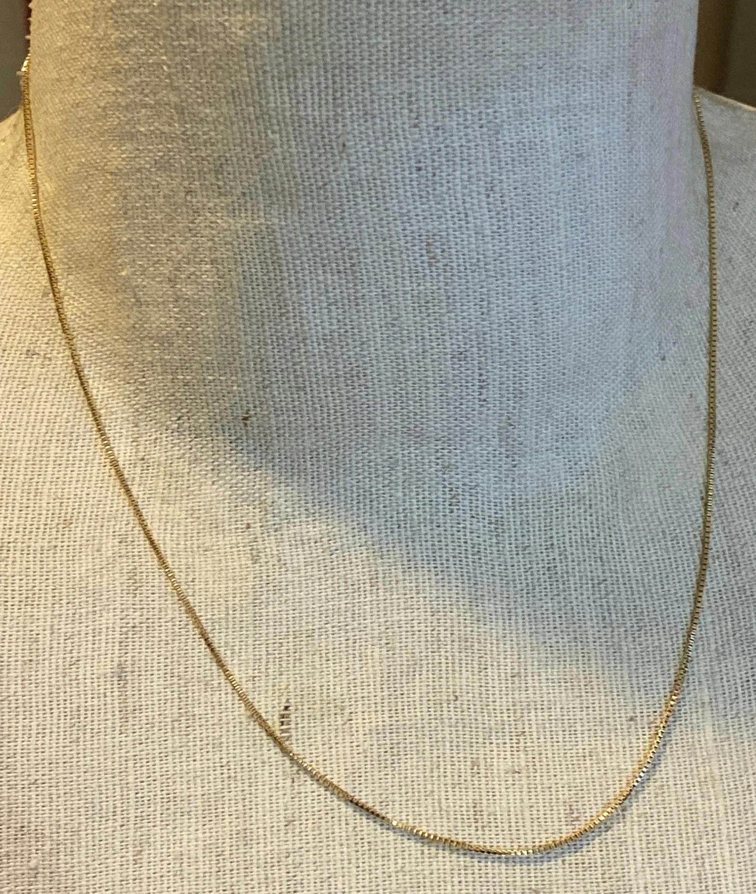 Milor 14k Yellow Gold Box Chain 18" Long
