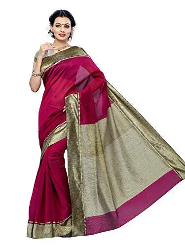 Mimosa Women Kanchipuram Fancy Art Saree With Contrast Blouse (Purple ,3141-7092-AB-MEJ)