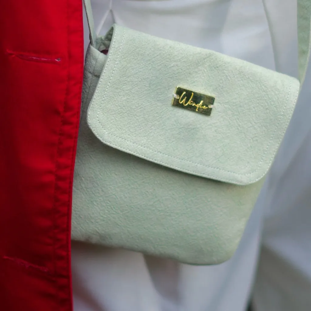 Mineral Dyed Mini Cross Body Coin Purse- Putina/Mint