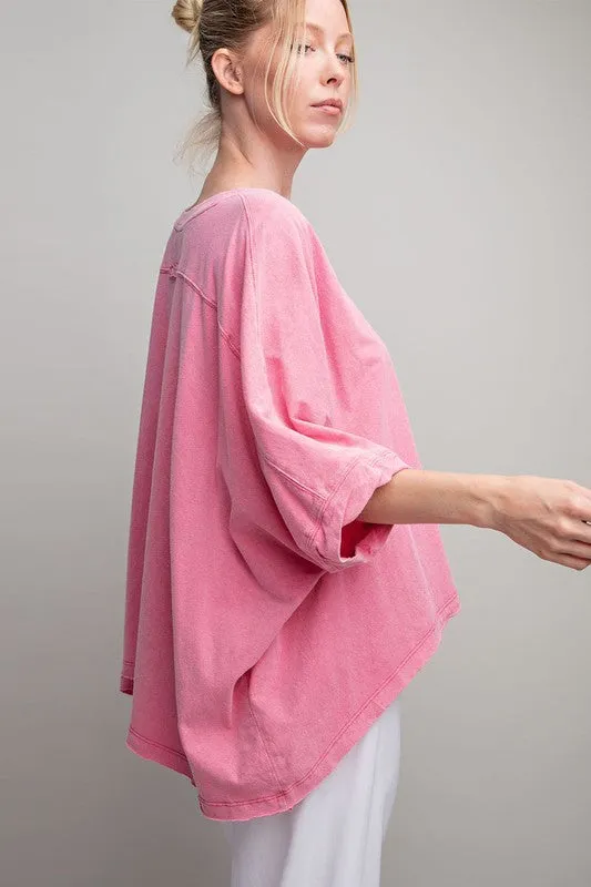 Mineral Washed Loose Fit Top