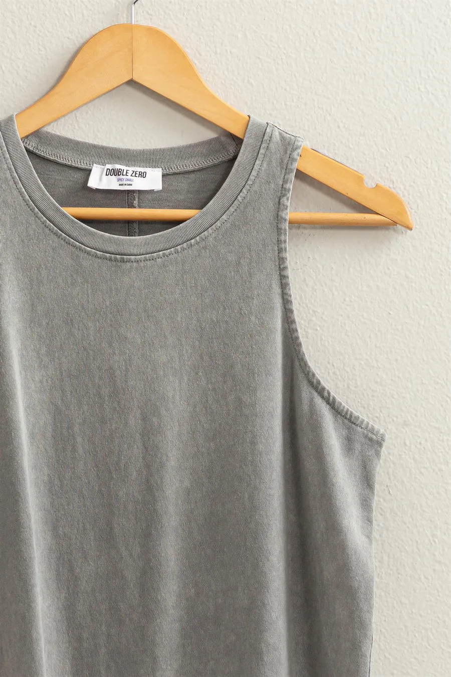 Mineral Washed Sleeveless Top