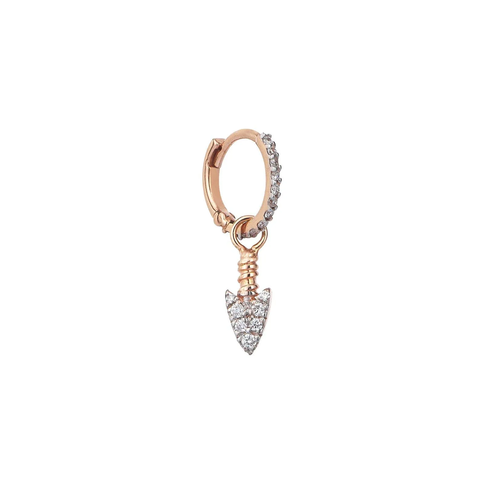 Mini Arrowhead Hoop Earring