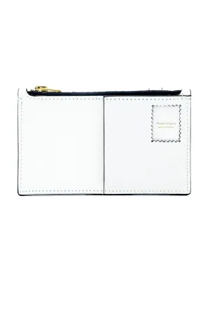 Mini Postal White Leather Wallet