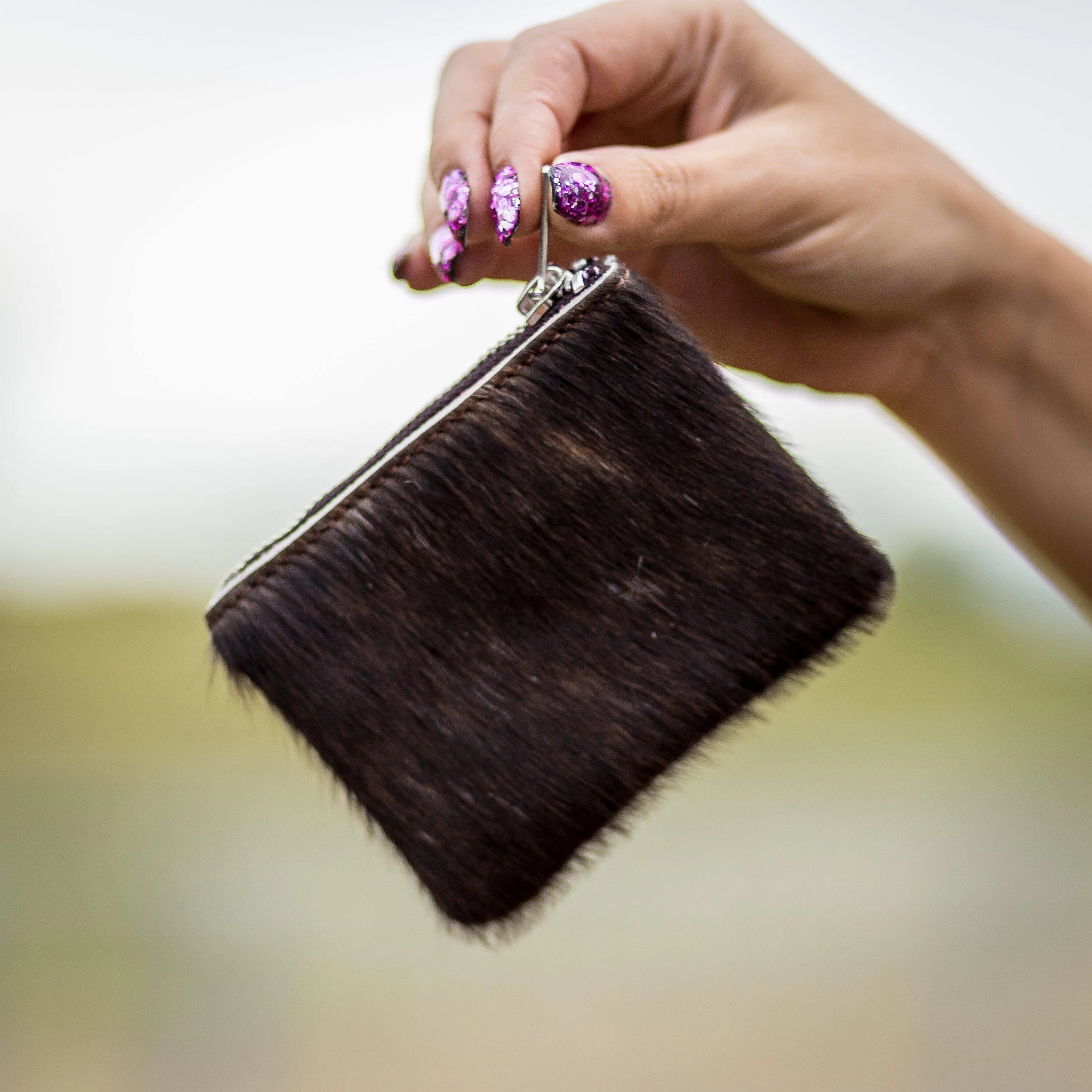 Miniature Moo Fur Coin Purse
