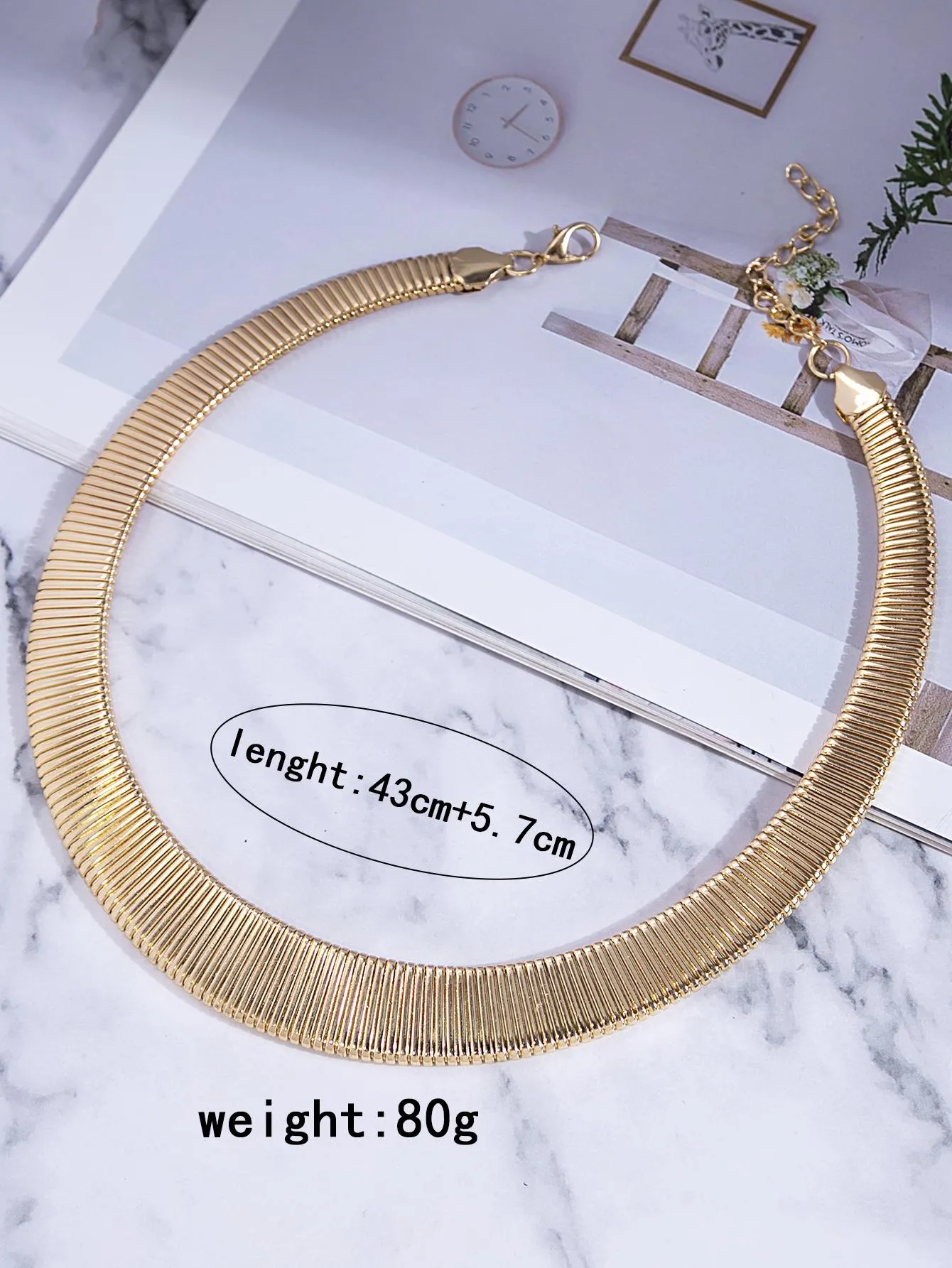 Minimalist Chain Necklace Statement Necklace Modern Necklace for Women