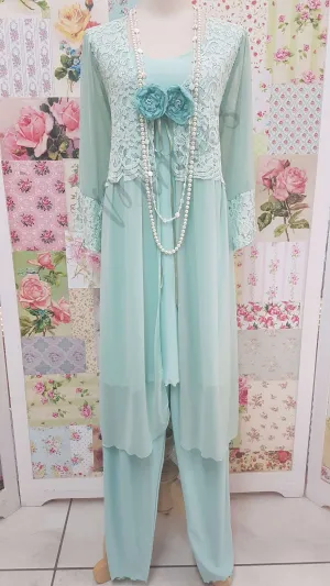 Mint Green 3-Piece Pants Set LR0496