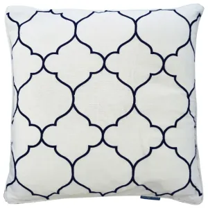 Mirage Haven Tracy Dark Blue and White 50x50cm Cushion Cover