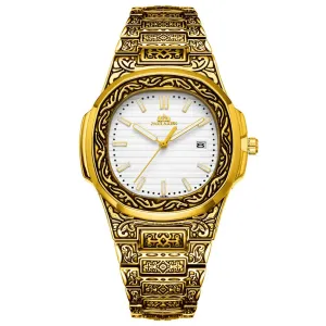 MLB 'Norman' Luxury Engraved Vintage Watch