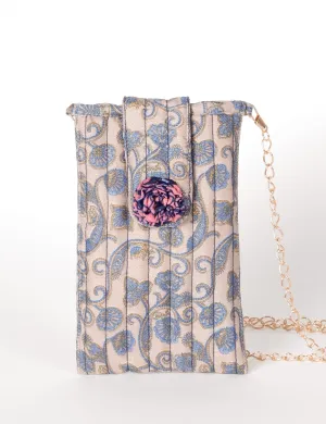 MOBILE PHONE POUCH WITH FLORETTE