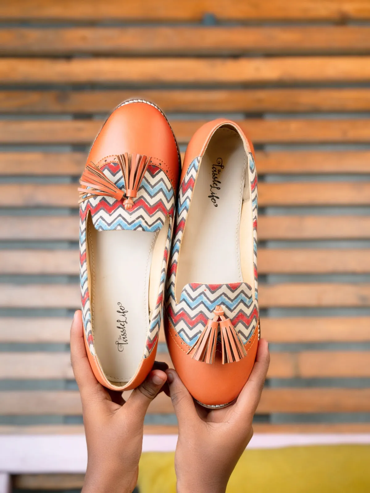 Moca-Azrak Zigzag Ikat