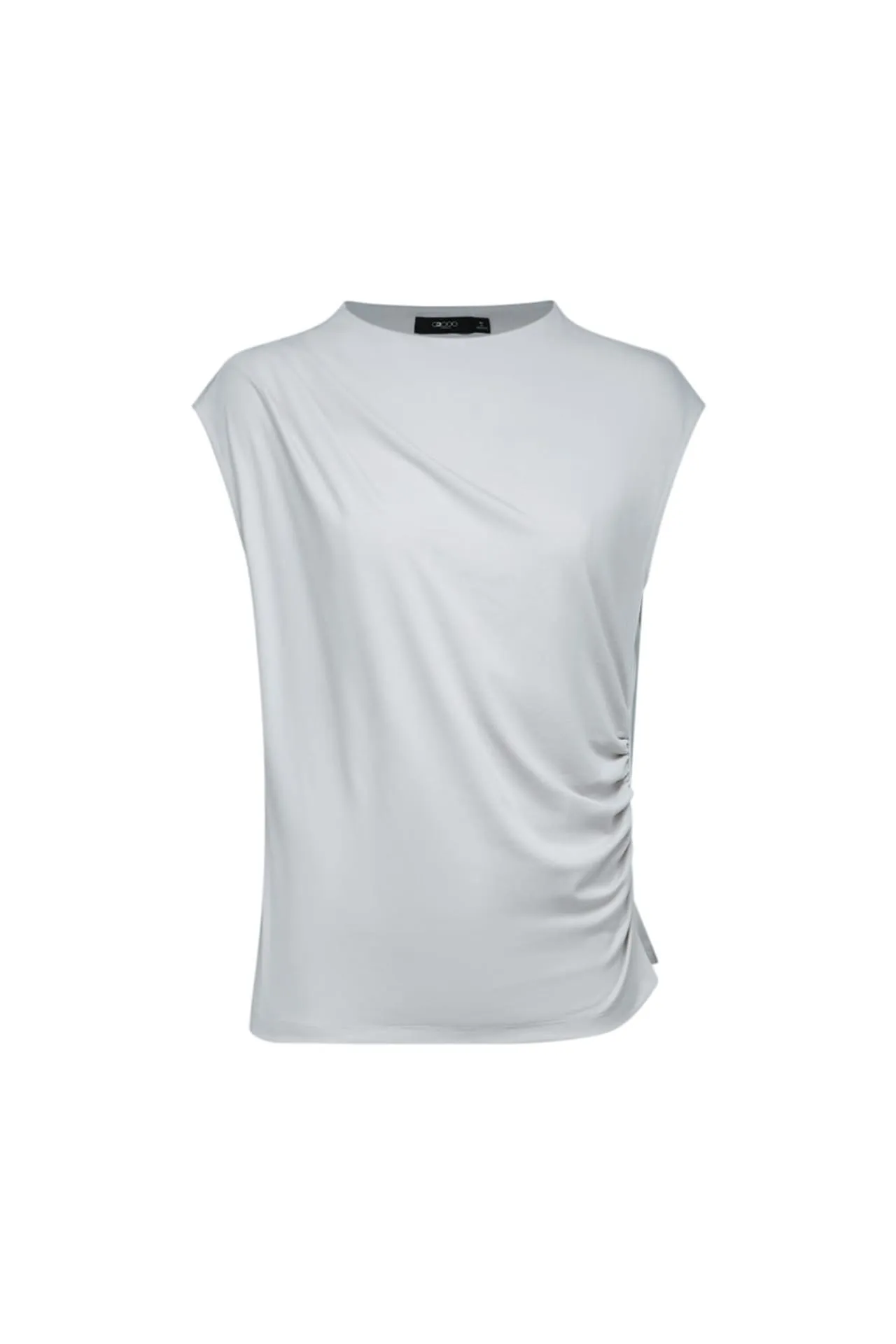 Mock Neck Cap Sleeve Top
