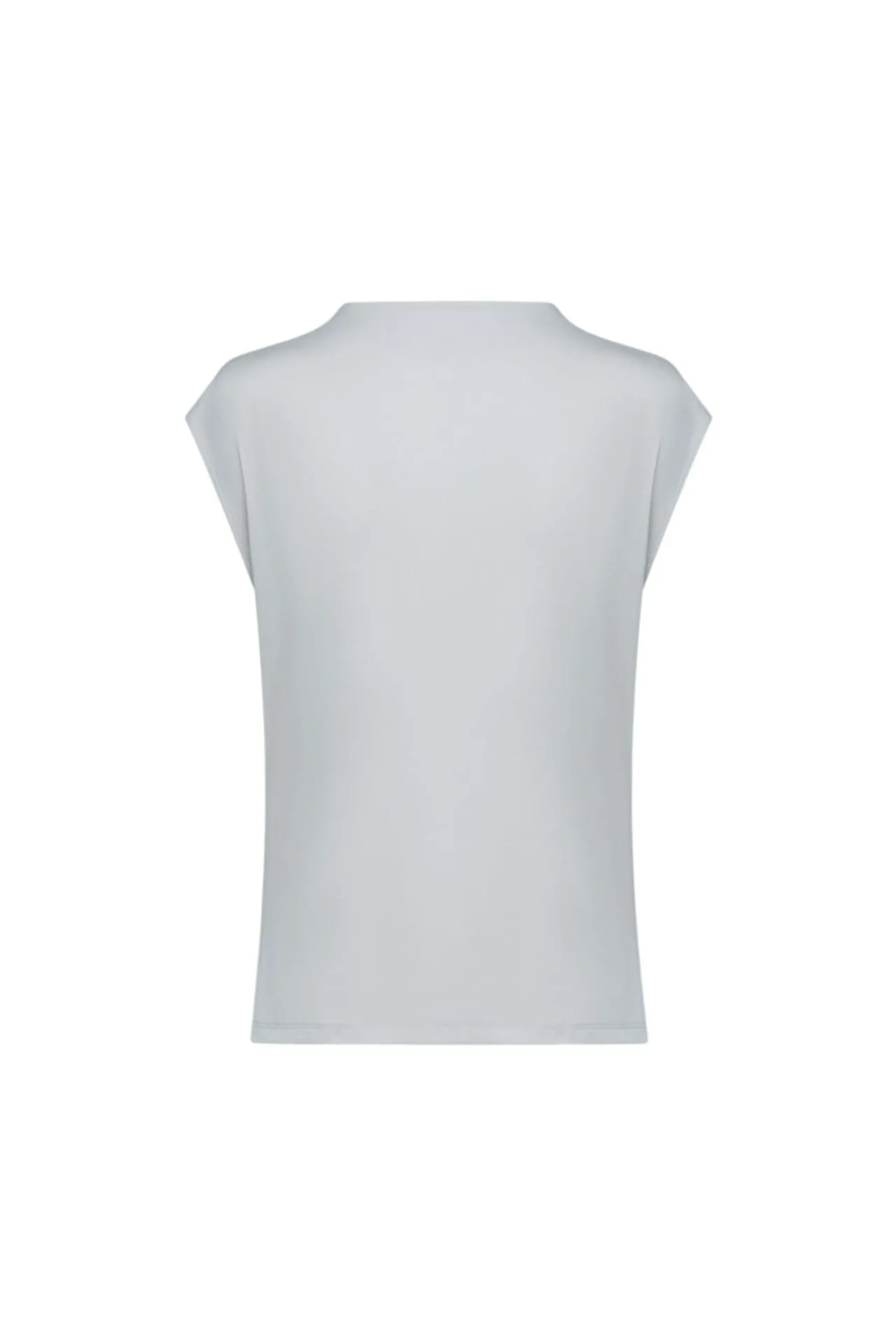 Mock Neck Cap Sleeve Top