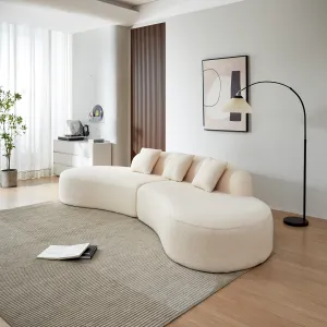 Modern Curved Sectional Sofa,  5-Seater Couch, Comfortable and Stylish for Living Room, Apartment, Home Decor