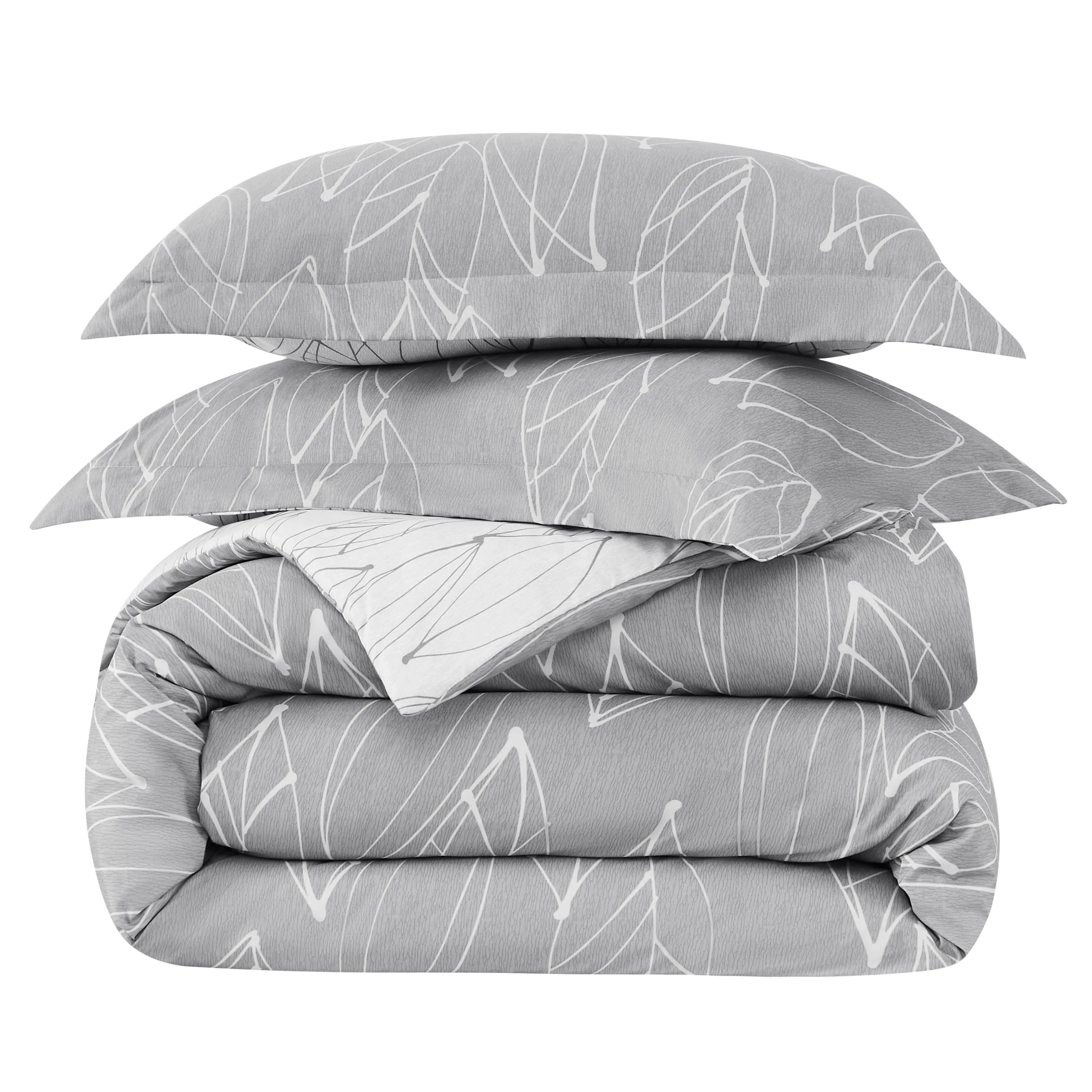 Modern Foliage Reversible Comforter Set