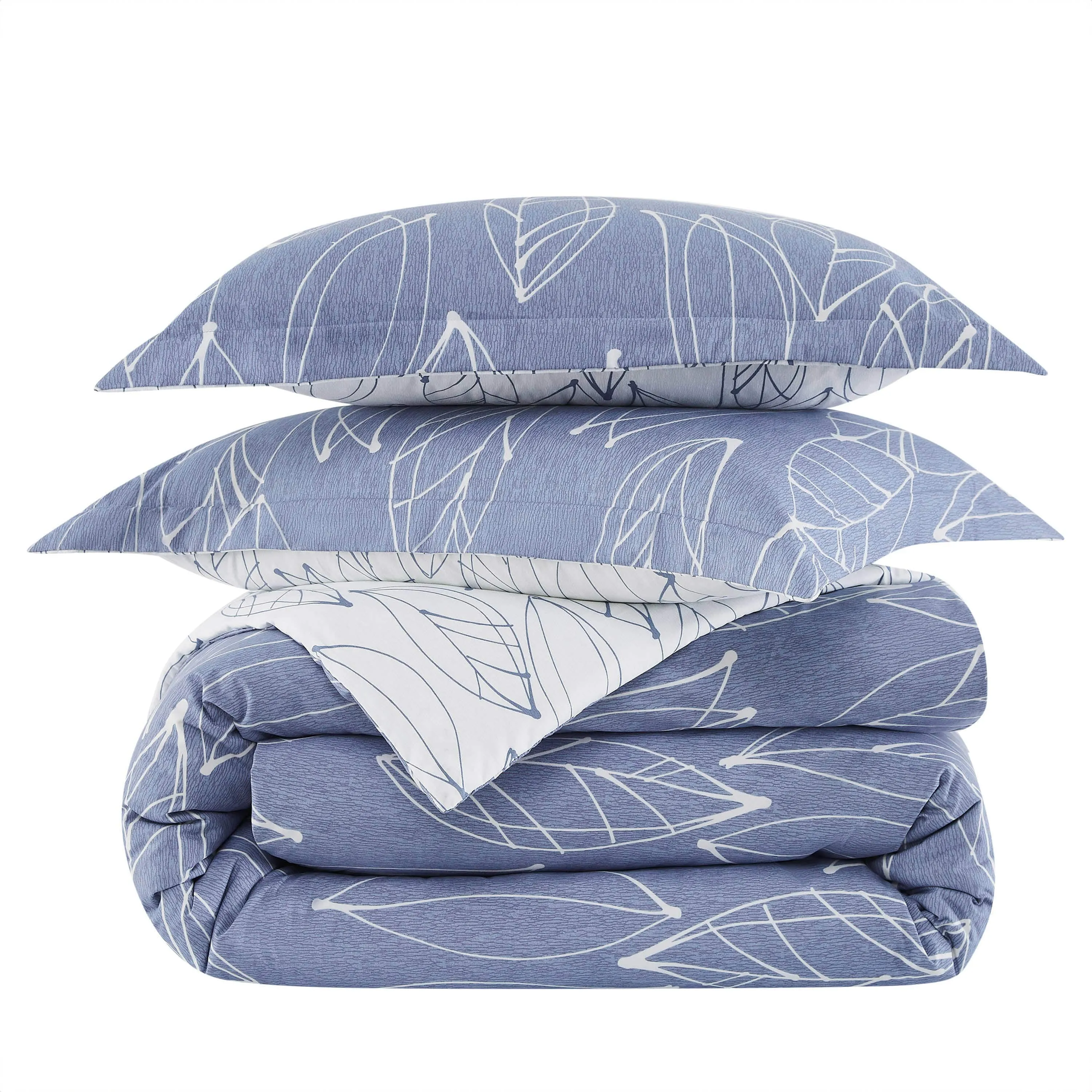 Modern Foliage Reversible Comforter Set