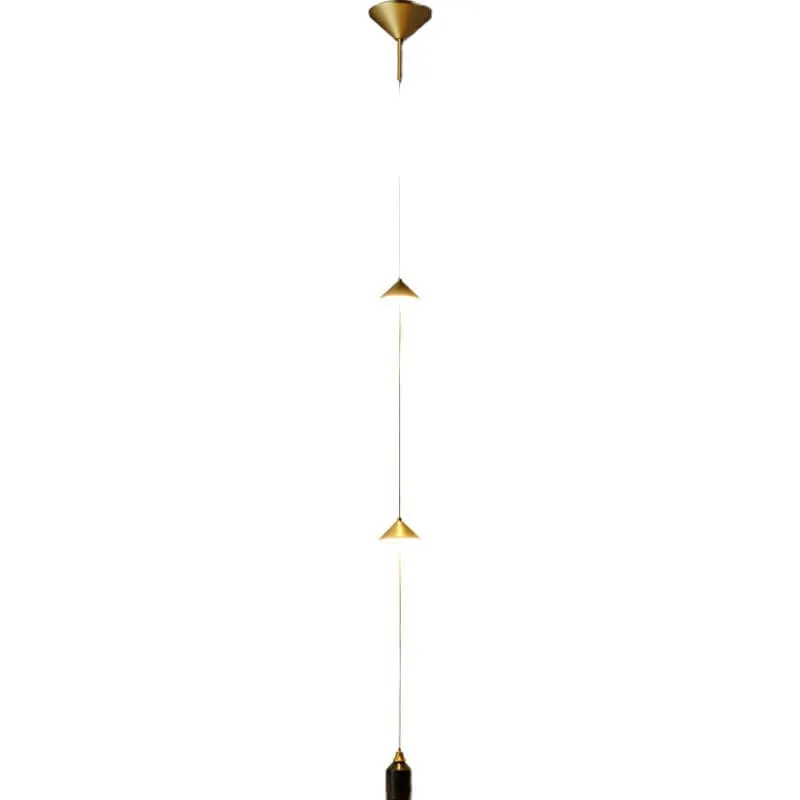 Modern Minimalist Luxury Electroplated Marble Strips LED Chandelier For Living Room