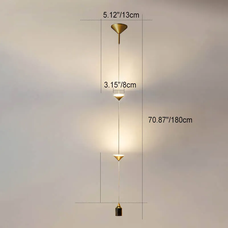 Modern Minimalist Luxury Electroplated Marble Strips LED Chandelier For Living Room